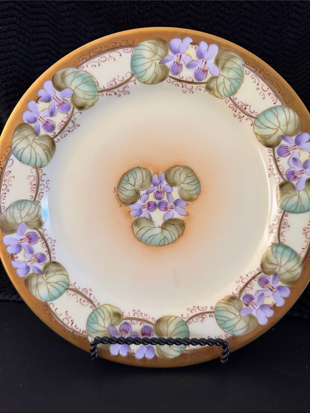 Haviland Limoges France Vintage Hand Painted Pickard China 8.5"
Violets Plate